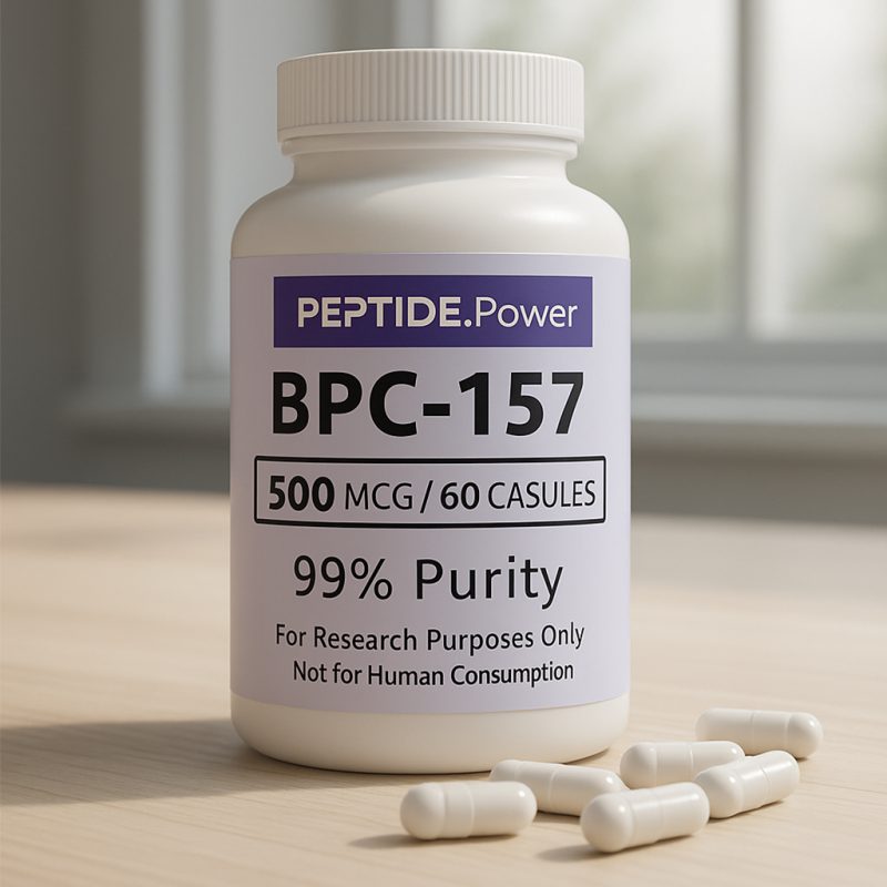 BPC-157 Capsules: 30 / 60 × 500 mcg - Research Peptide Capsules, 99%+ Purity (CoA) | PEPTIDE.Power
