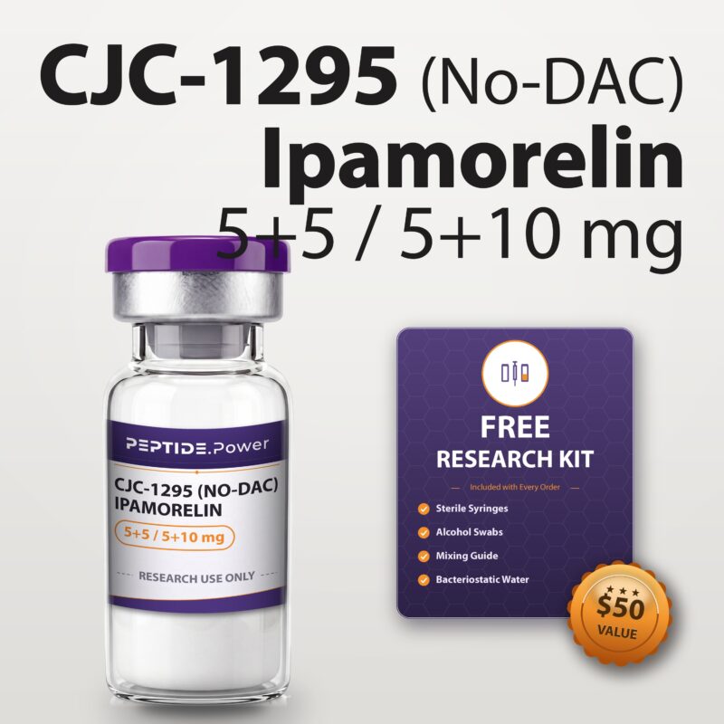 CJC-1295 (No-DAC) + Ipamorelin: 5 mg + 5 mg / 5 mg + 10 mg - Pre-Mixed Research Peptide Pen | PEPTIDE.Power