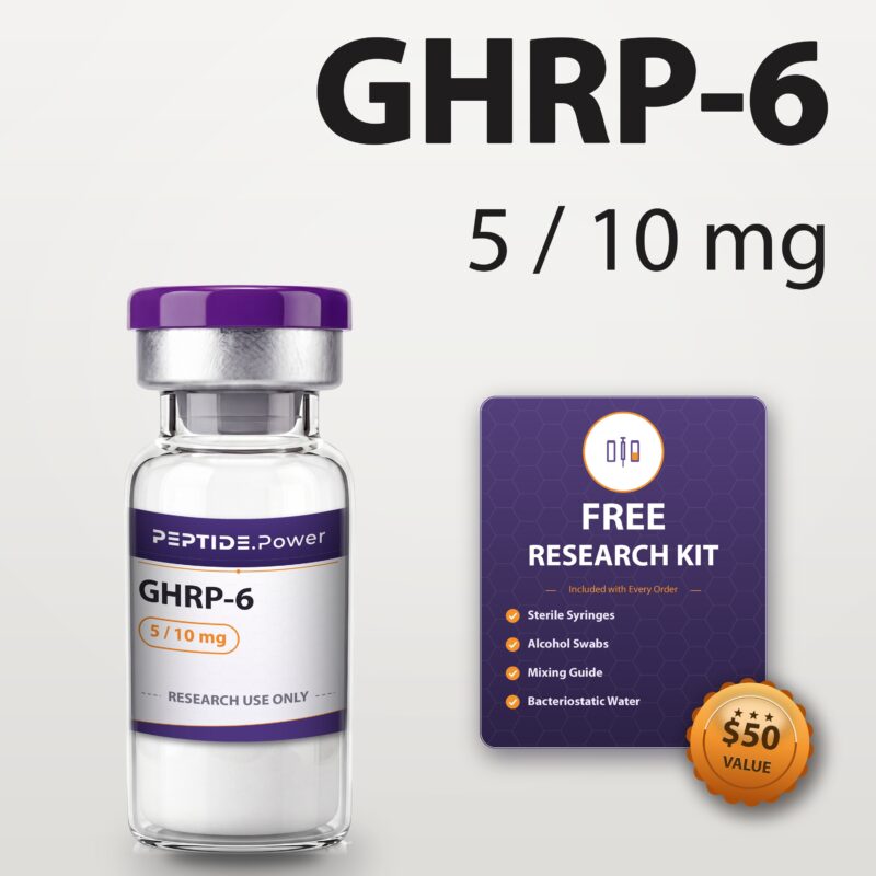 GHRP-6: 5 mg / 10 mg - Pre-Mixed Research Peptide Pen, 99%+ Purity (CoA) | PEPTIDE.Power