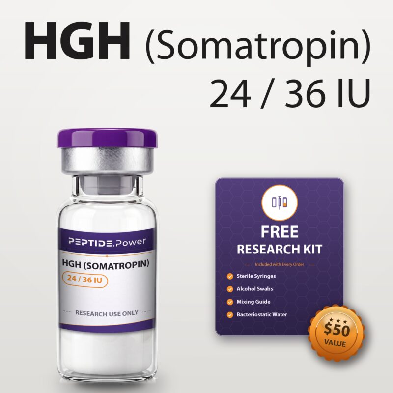 HGH (Somatropin): Pack 108 IU (3 x 36 IU) / 24 IU / 36 IU - Pre-Mixed Research Peptide Pen, 99%+ Purity (CoA) | PEPTIDE.Power