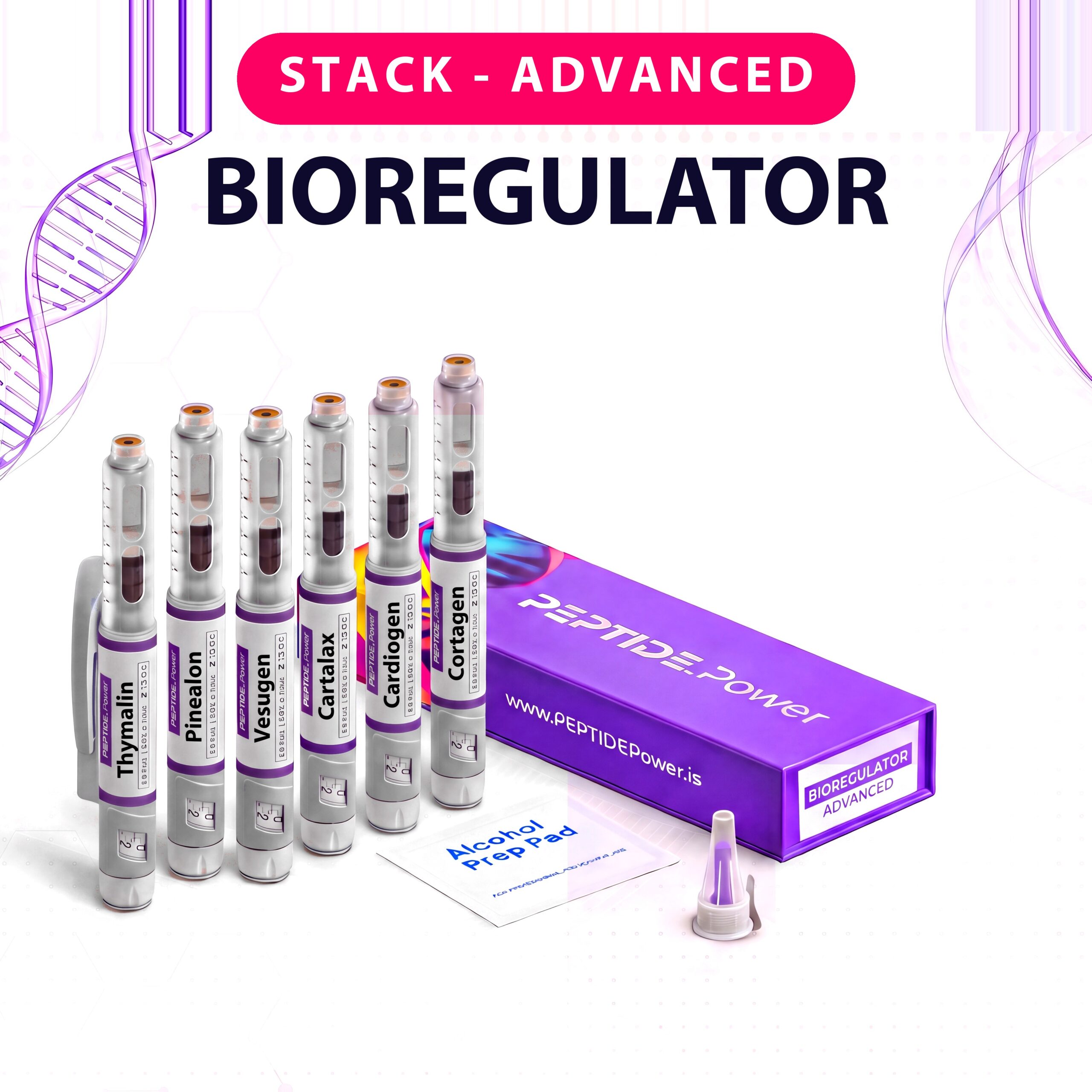 Bioregulator - Advanced - PEPTIDE.Power Bioregulator - Advanced - Research Peptide Vial Kit, 99%+ Purity (CoA) | PEPTIDE.Power