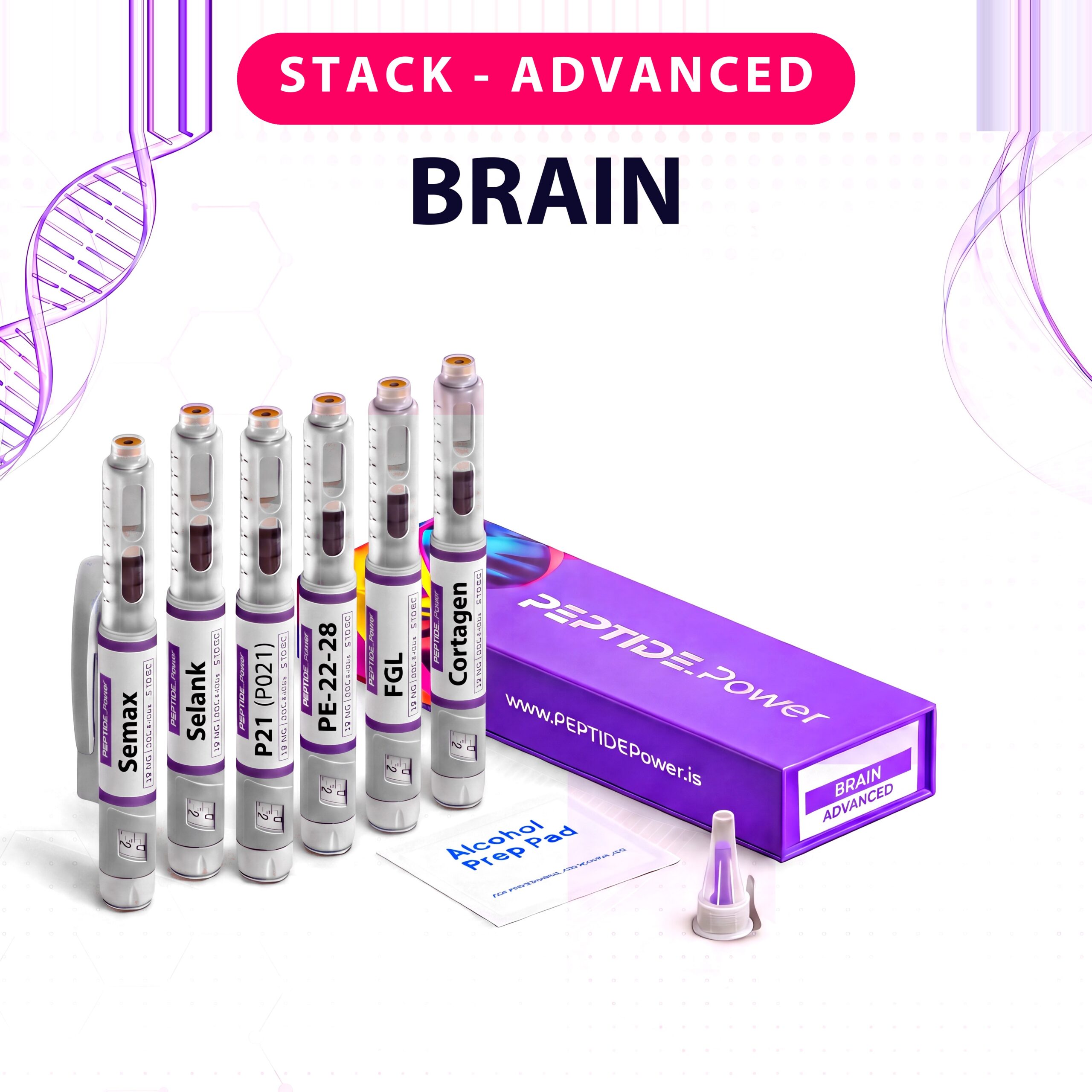 Brain - Advanced - PEPTIDE.Power Brain - Advanced - Research Peptide Vial Kit, 99%+ Purity (CoA) | PEPTIDE.Power