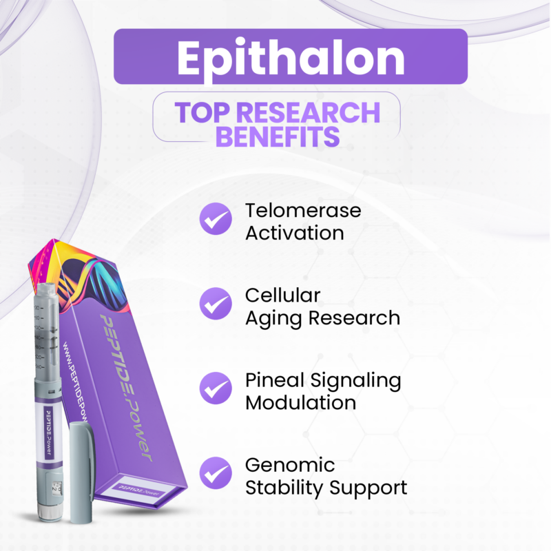 Epithalon Benefits: Telomerase Activation, Cellular Aging Research, Pineal Signaling Modulation, Genomic Stability Support