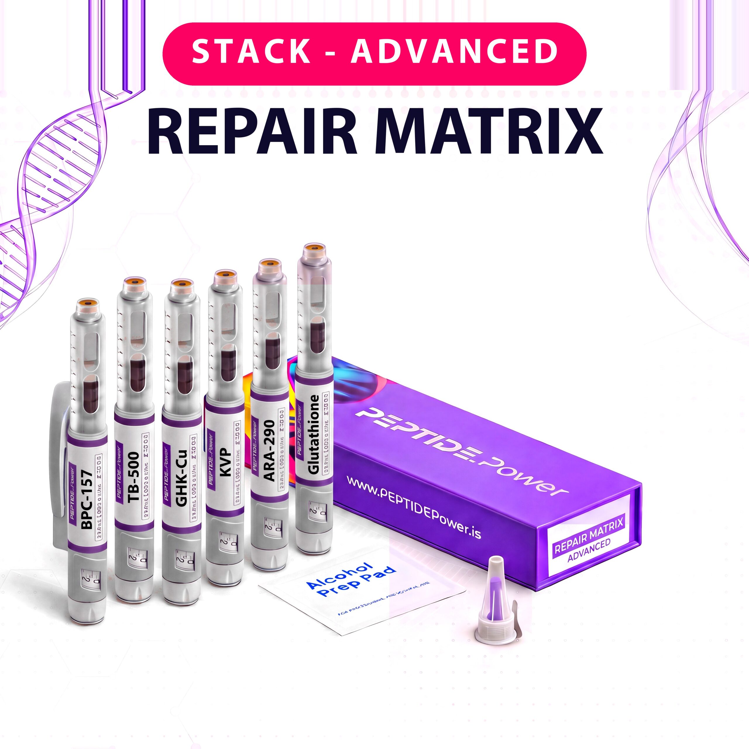 Repair Matrix - Advanced - PEPTIDE.Power Repair Matrix - Advanced - Research Peptide Vial Kit, 99%+ Purity (CoA) | PEPTIDE.Power