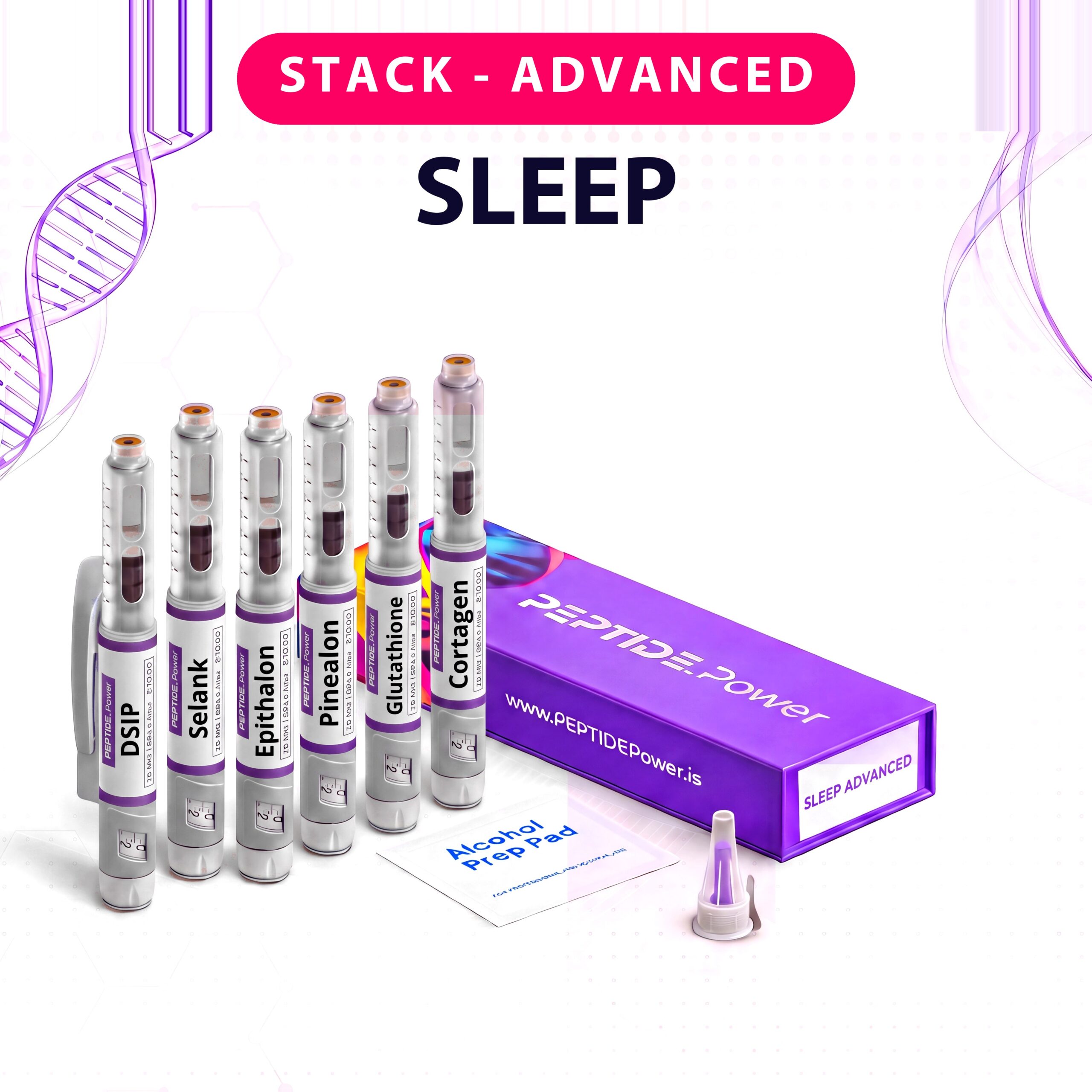 Sleep - Advanced - PEPTIDE.Power Sleep - Advanced - Research Peptide Vial Kit, 99%+ Purity (CoA) | PEPTIDE.Power