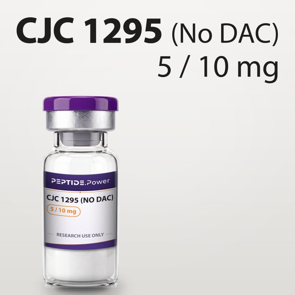CJC-1295 (No DAC): 5 mg / 10 mg - Research Peptide Vial Kit, 99%+ Purity (CoA) | PEPTIDE.Power