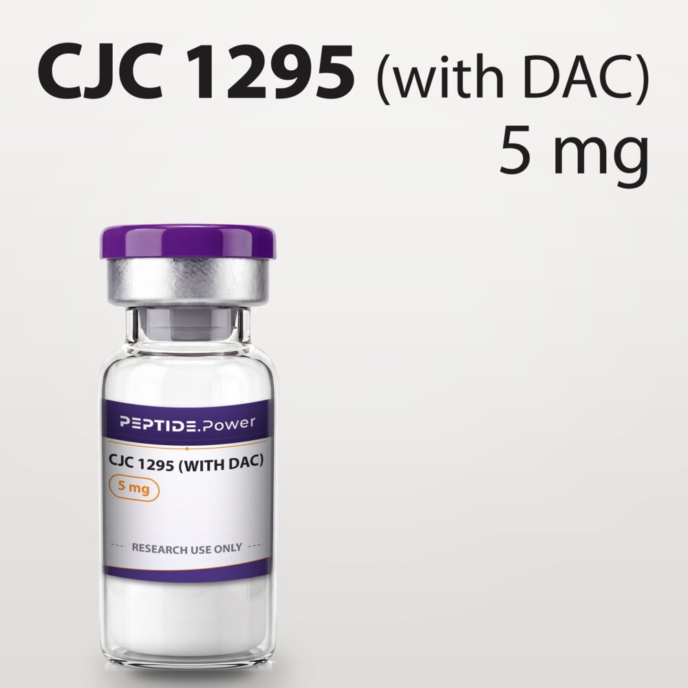 CJC 1295 (with DAC): 5 mg - Research Peptide Vial Kit, 99%+ Purity (CoA) | PEPTIDE.Power
