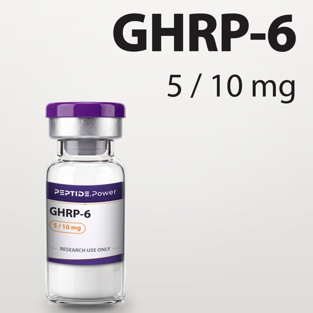 GHRP-6: 5 mg / 10 mg - Research Peptide Vial Kit, 99%+ Purity (CoA) | PEPTIDE.Power