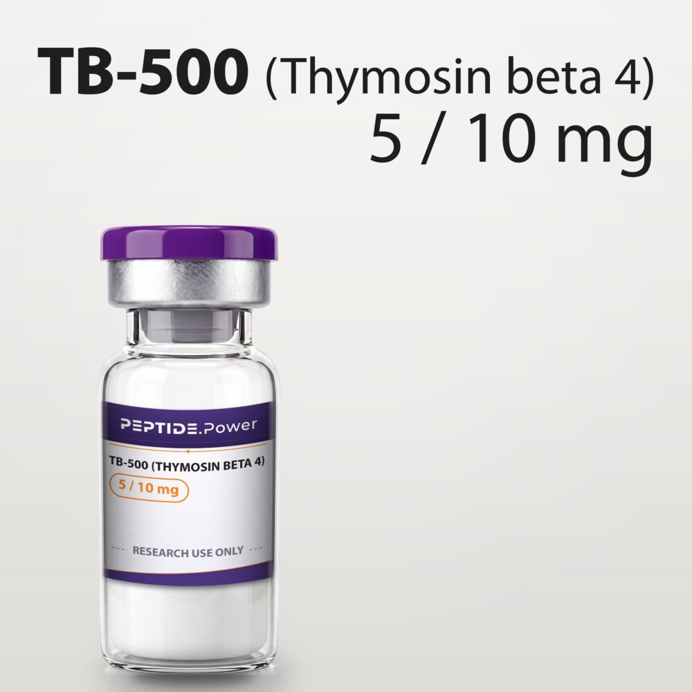 TB 500 (Thymosin Beta 4): 5 mg / 10 mg - Research Peptide Vial Kit, 99%+ Purity (CoA) | PEPTIDE.Power