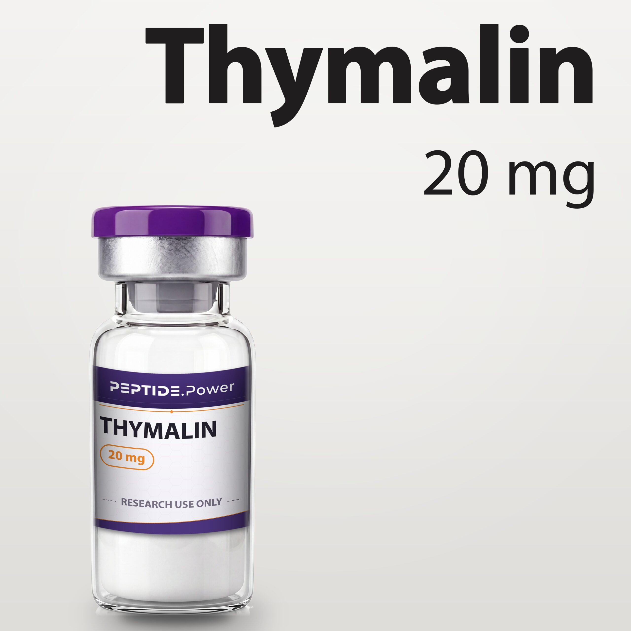 Thymalin - PEPTIDE.Power Thymalin: 20 mg - Research Peptide Vial Kit, 99%+ Purity (CoA) | PEPTIDE.Power