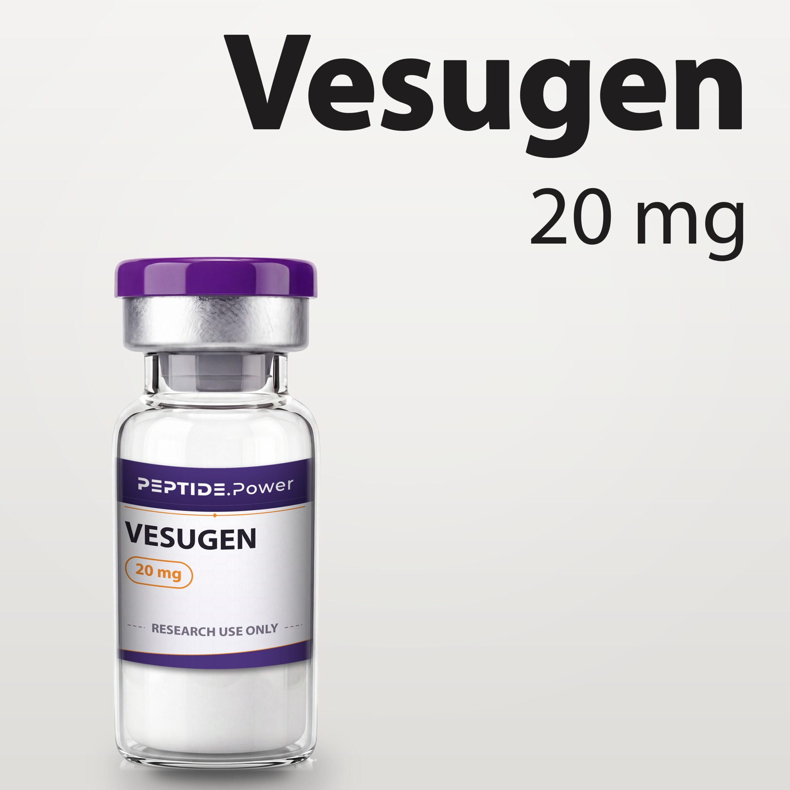 Vesugen - PEPTIDE.Power Vesugen: 20 mg - Research Peptide Vial Kit, 99%+ Purity (CoA) | PEPTIDE.Power