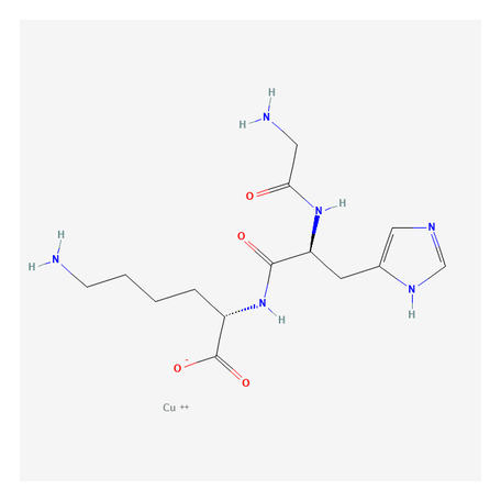 2D chemical structure of GHK-Cu - Copper Tripeptide-1, Cosmetic Raw Material