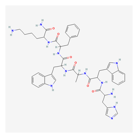 2D chemical structure of GHRP-6 - Ghrelin Receptor Agonist Hexapeptide, Research Reference Material