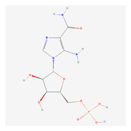 2D chemical structure of AICAR - Synthetic AMP Nucleotide Analog, Research Reference Material